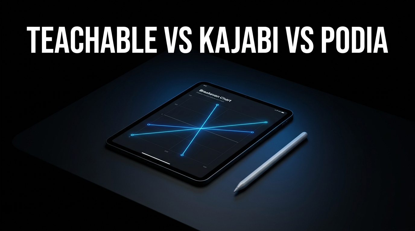 Teachable vs Kajabi vs Podia in 2026: The Breakeven Number That Actually Decides This